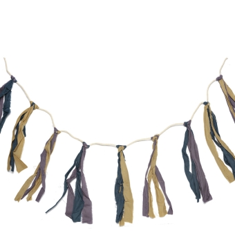 Tassel garland | purple/blue/taupe