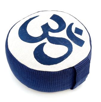 Yoga Poef | OM | blauw-wit