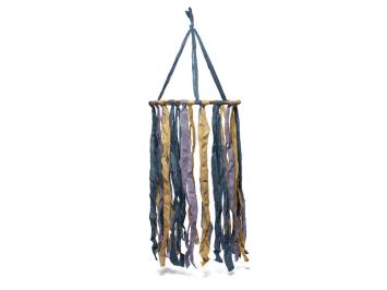 Tassel mobile | purple/blue/taupe